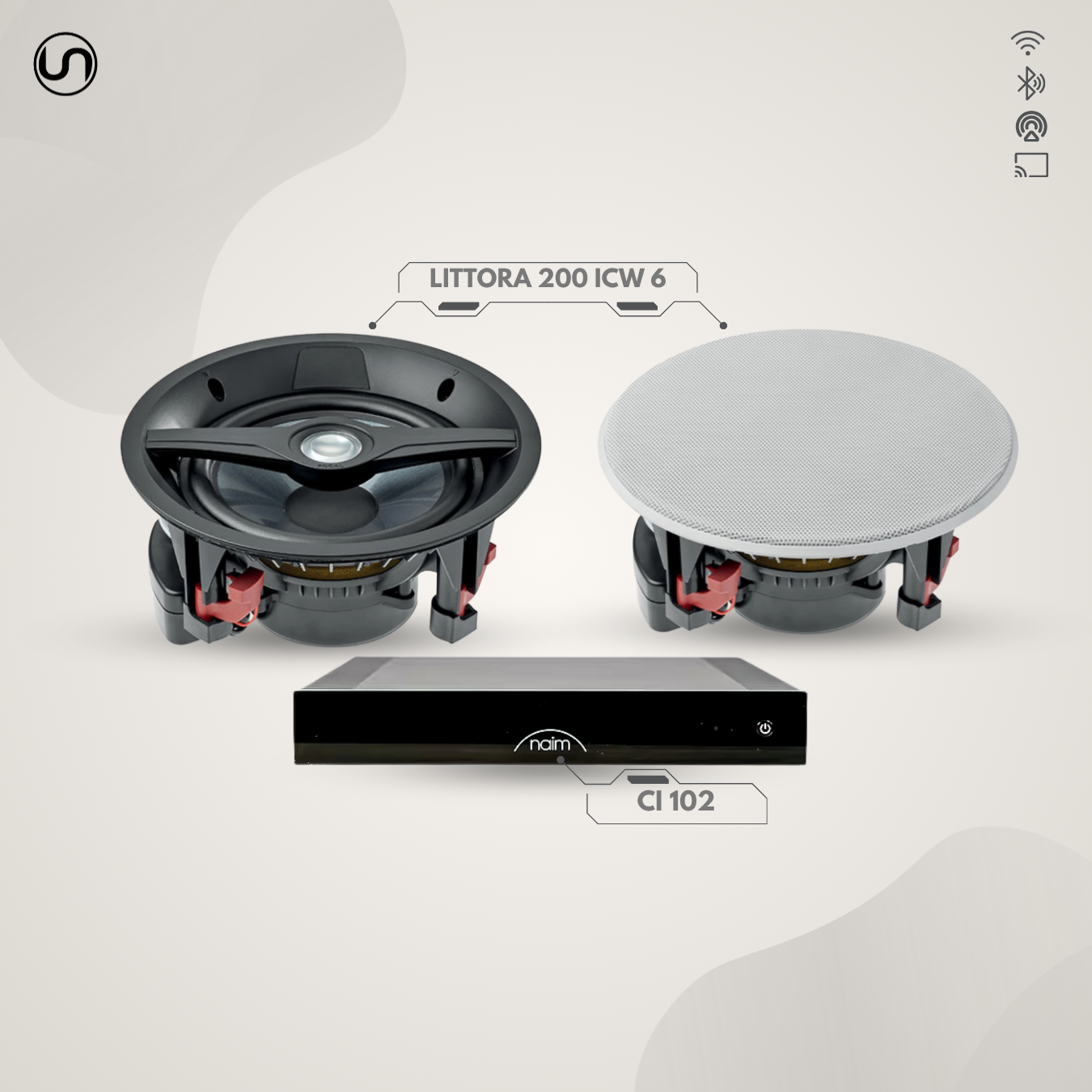 Audiophile In-Ceiling Waterproof Speaker Set