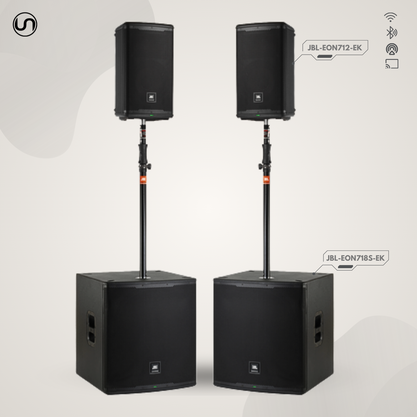 Portable High Impact PA Set (Small-Medium Room)