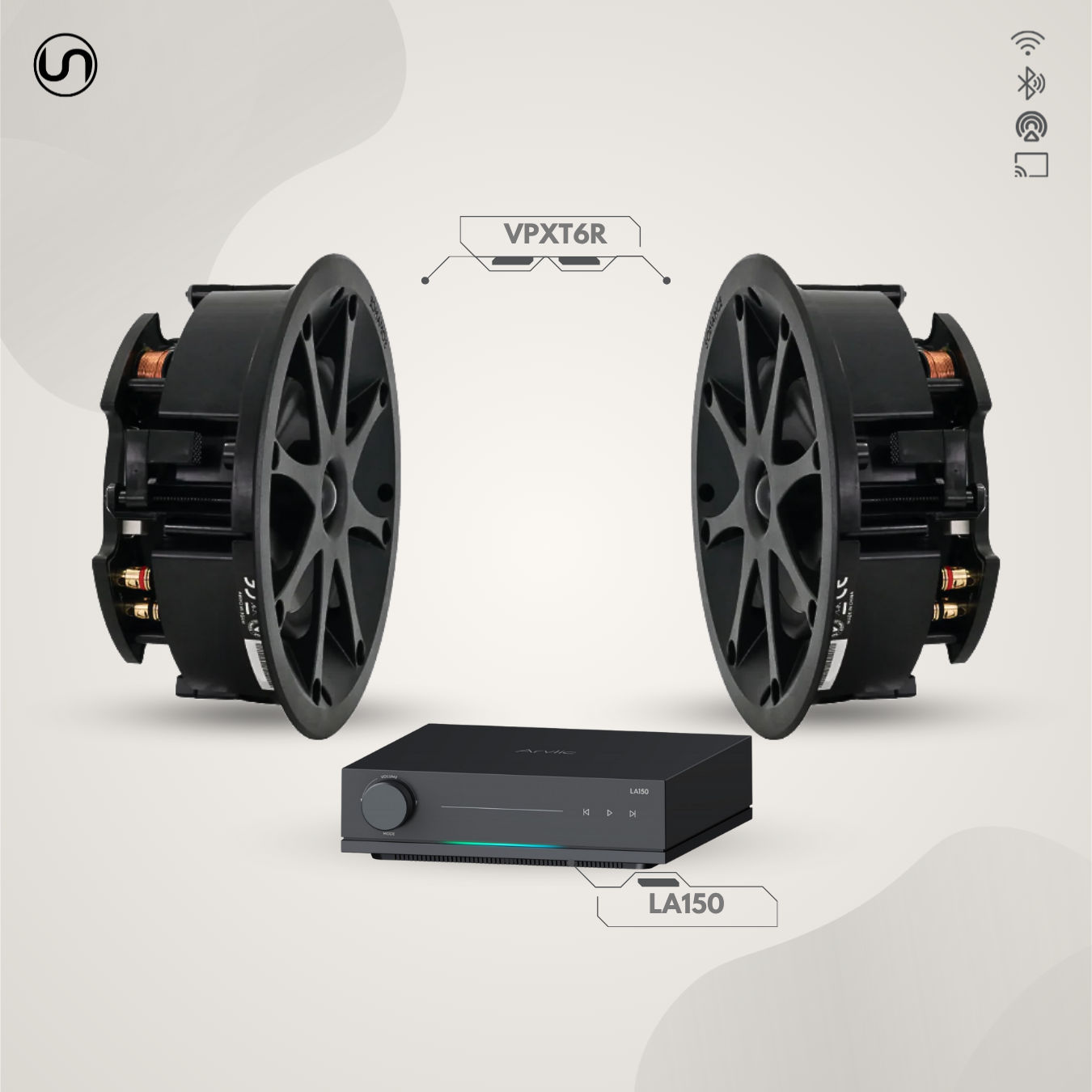 Budget In-Ceiling Waterproof Speaker Set