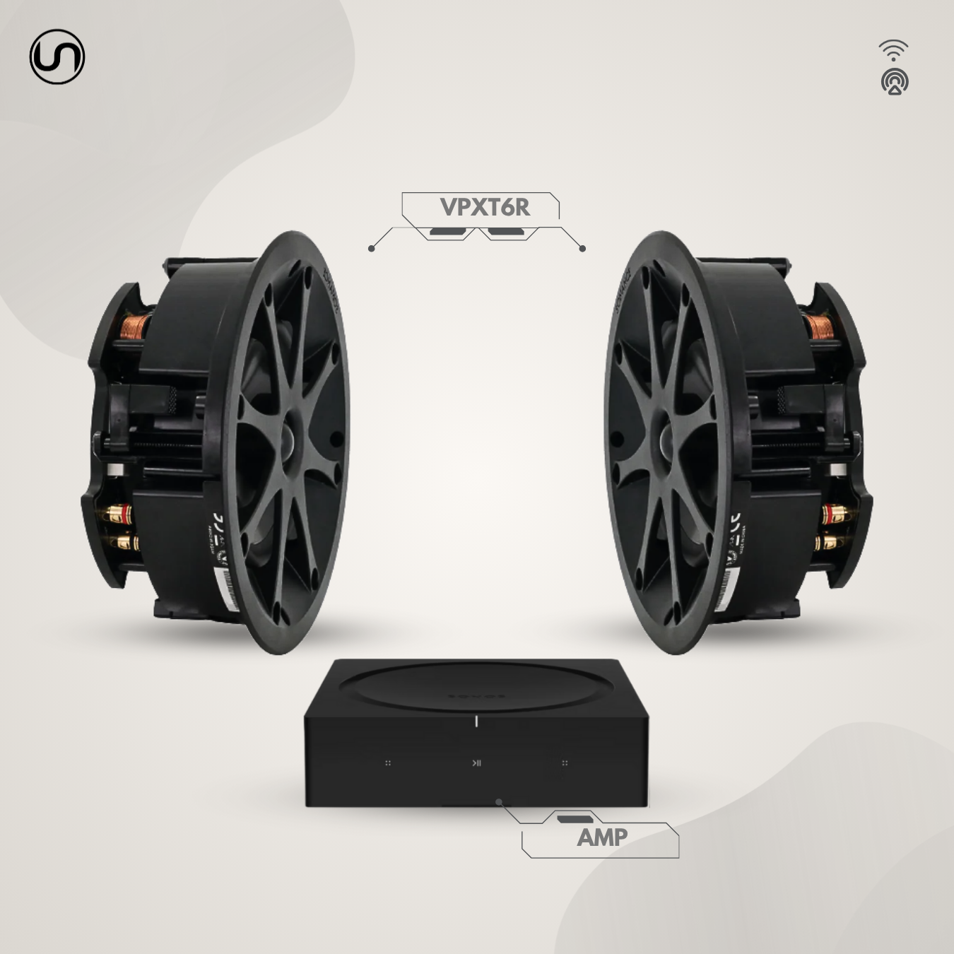 Premium In-Ceiling Waterproof Speaker Set