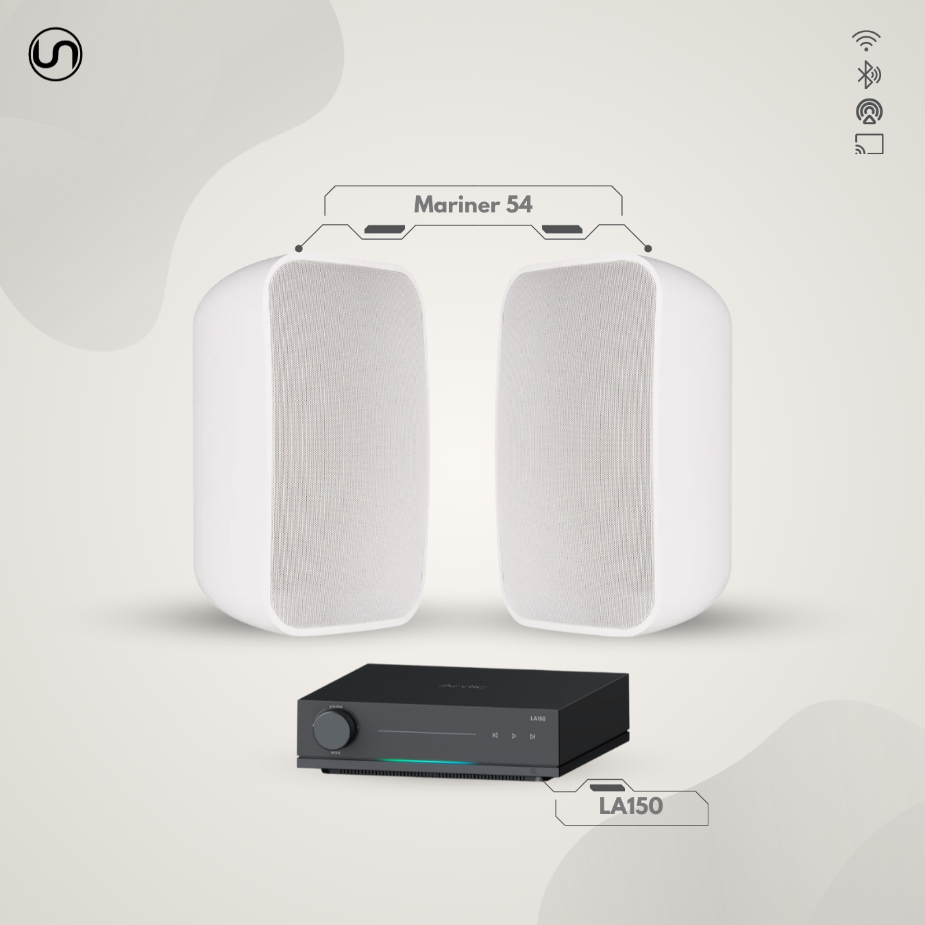 Budget On-Wall Outdoor Speaker Set