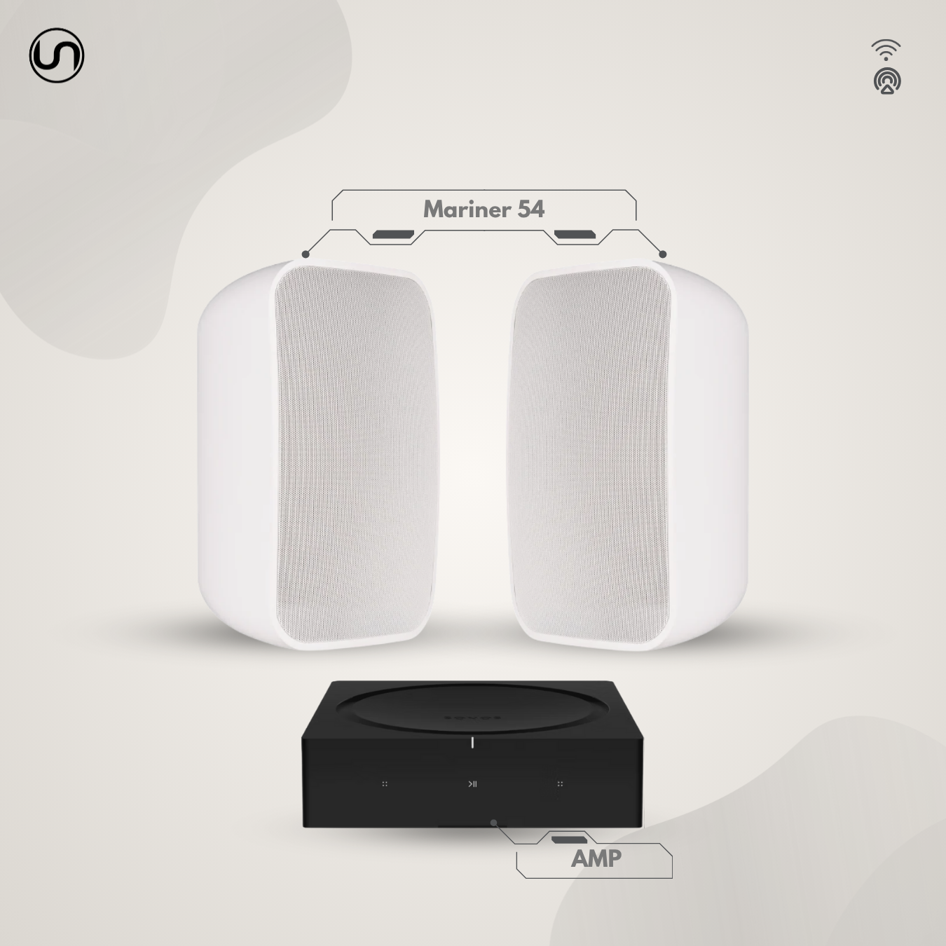 Premium On-Wall Outdoor Speaker Set