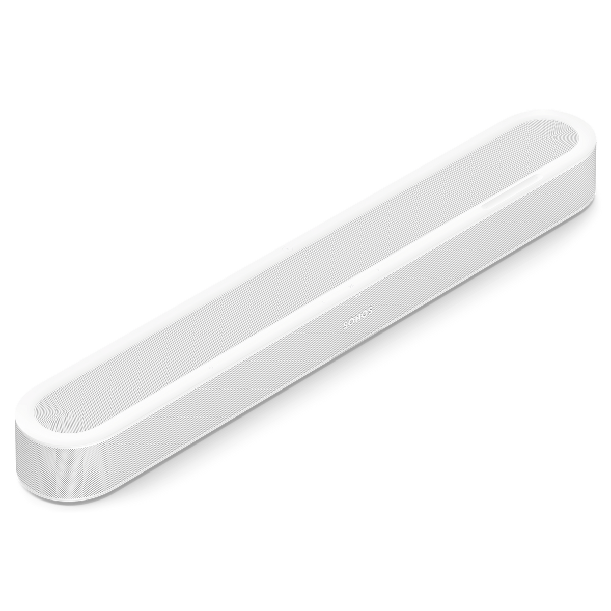 Sonos Beam Ultra in White, three-quarter front top view