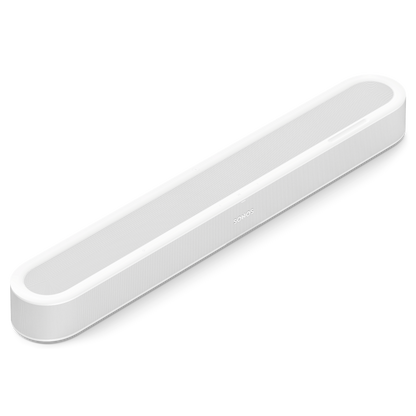 Sonos Beam Ultra in White, three-quarter front top view