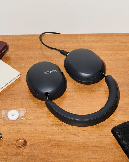 Sonos Ace Ultra in Black charging over USB-C