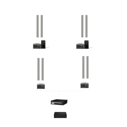 Kgear 4-Zone Column Commercial Speaker Set