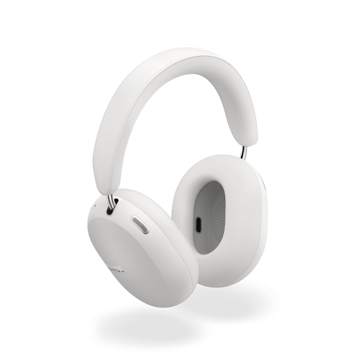 Sonos Ace Ultra in Soft White, three-quarter elevated view