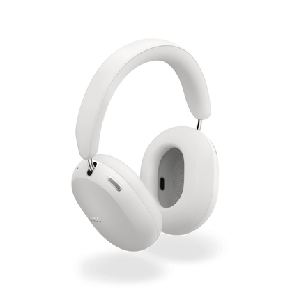 Sonos Ace Ultra in Soft White, three-quarter elevated view