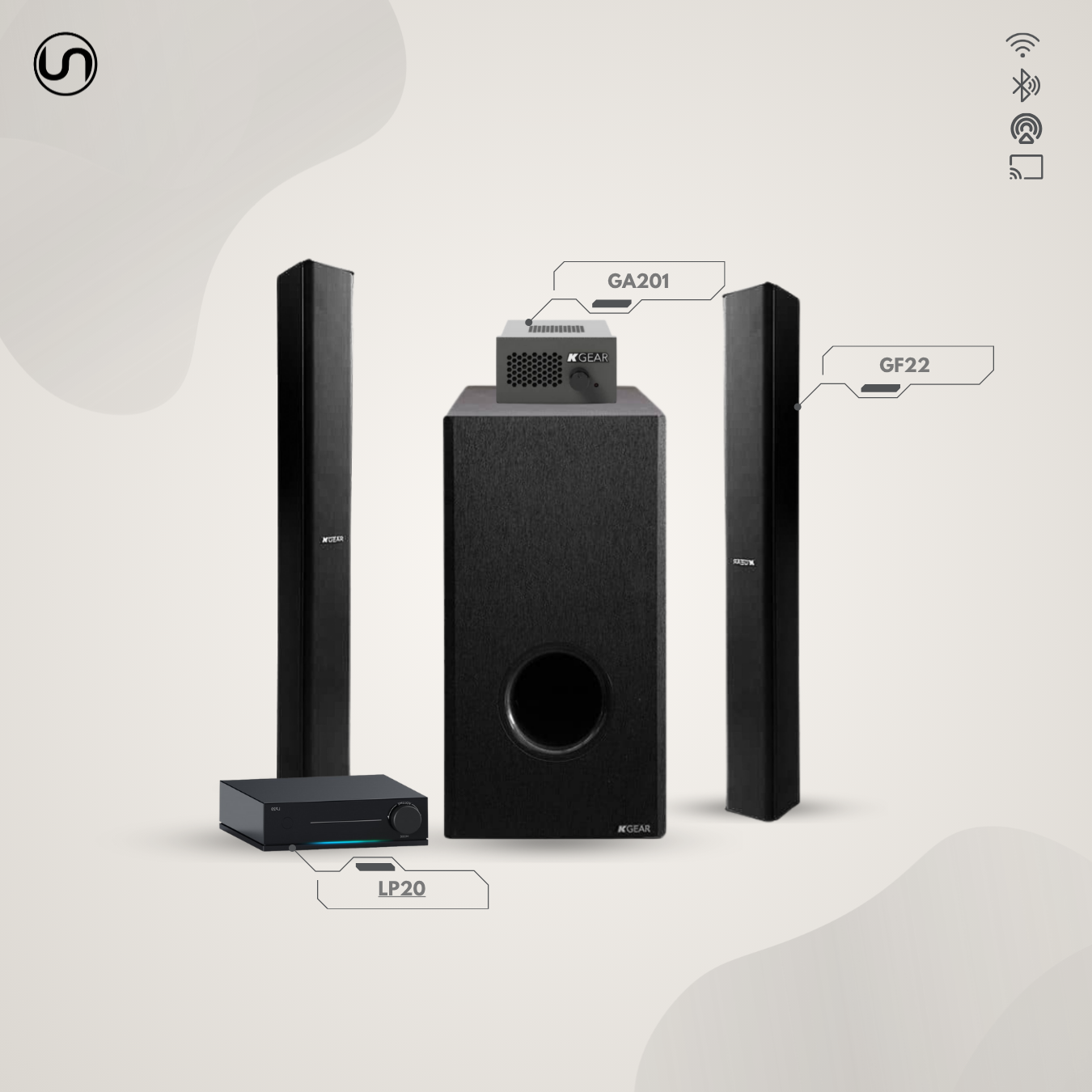 Premium Audio Distribution Set (On-Wall)