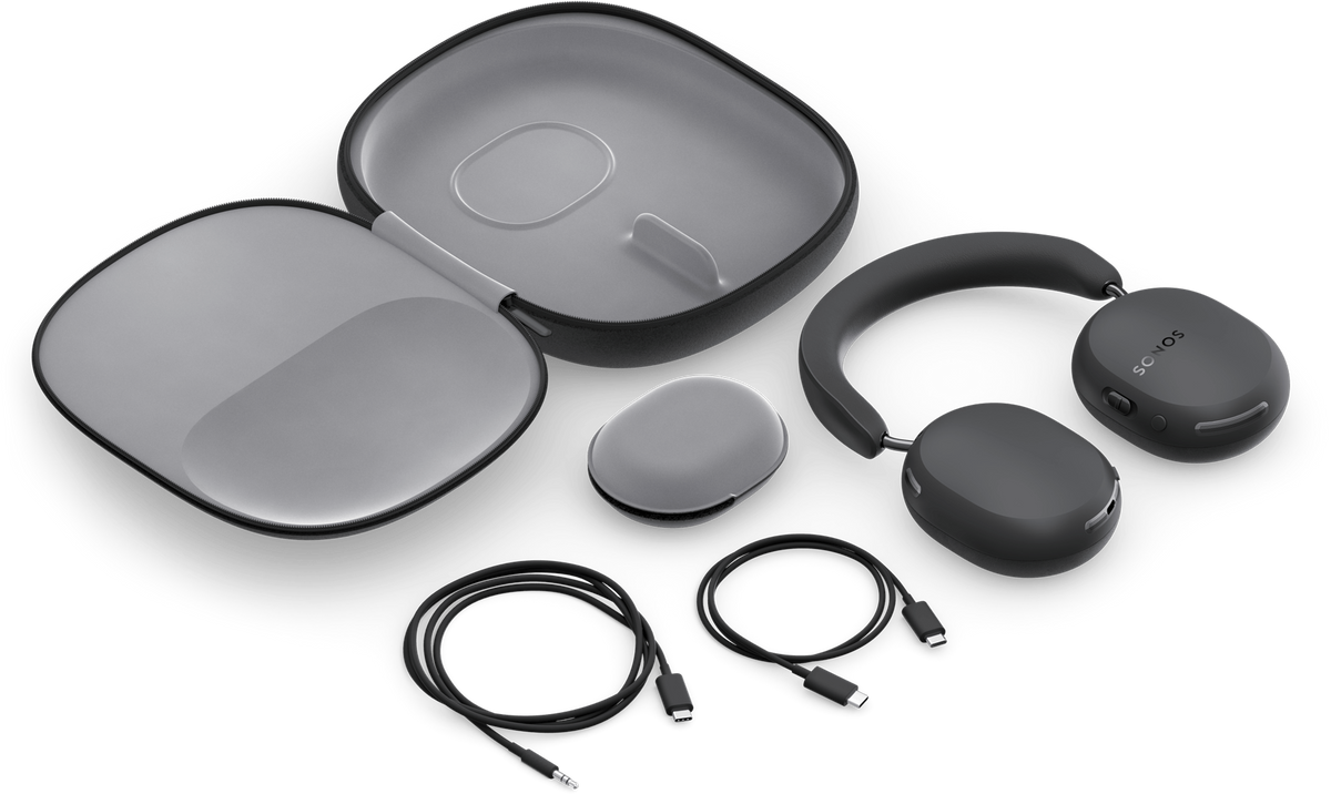 Sonos Ace Ultra with travel case and included cables